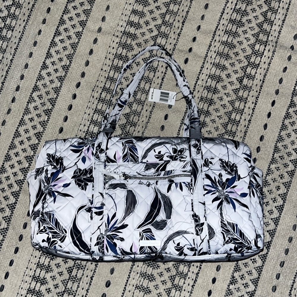 Vera Bradley Women's Performance Twill Large Travel Duffle Bag, Twilight Garden,
